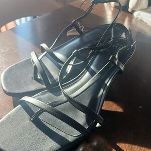 a new day Black Strappy Sandals